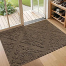 COSY HOMEER-Door-Mat-Non-Slip-Entryway-Rug 32”x48” Absorbent Welcome Mats Washable Dirt Trapper Door Mat Entrance Floor Mats for Front Back Doormats and Wet Shoes,Brown by CozyNest Decor