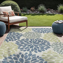 Beverly Rug Outdoor Rug 10x14 Modern Exotic Tropical Leaf Area Rugs for Indoor and Outdoor Patio Deck Porch Garden Water Resistant Washable Outside Carpet (10 x 14 Olive) by CozyNest Decor