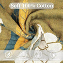 Boho Throw Blanket for Bed - 100% Pure Cotton Ultra Soft Rustic Quilt - Farmhouse Decor Bed Blankets, All Season Rustic Throw for Sofa Couch Chair(80''x 90'', Flower Branch) by CozyNest Decor