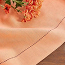 Solino Home Linen Coral Table Runner 144 Inches Long - 100% Pure Linen Extra Long Table Runner 14 x 144 Inch - Classic Hemstitch by CozyNest Decor
