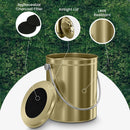 Utopia Kitchen Compost Bin for Kitchen Countertop - 1.3 Gallon Compost Bucket for Kitchen with Lid - Includes 1 Spare Charcoal Filter (Gold) by GreenHaven Gardens