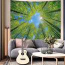 AMM Nature Forest Tree Celling Tapestry Lush Green Treetops Sunlit Tapestry for Bedroom Aesthetic Sky Sunlight Canopy Leaves Landscape Tapestries Wall Hanging for Living Room Dorm Office 48 x 36 Inch by CozyNest Decor