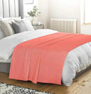 BELIZZI HOME 100% Cotton Bed Blanket, Breathable Bed Blanket Full Queen Size, Cotton Thermal Blankets Full Queen, Perfect for Layering Any Bed for All Season, Coral by CozyNest Decor