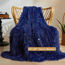 XeGe Luxury Faux Fur Throw Blanket, Blue Soft 50x60 Fluffy Blanket Throw, Shaggy Plush Decorative Couch Blanket, Cute Furry Bed Throw Holidy Fuzzy Lap Blanket for Kids Women Men Teen Girls Royal Blue by CozyNest Decor