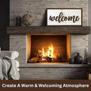 Welcome Sign - Large Rustic Wooden Wall Decor for Farmhouse Living Room, Entryway, or Foyer | 32"x16" Hanging Wall Art by CozyNest Decor