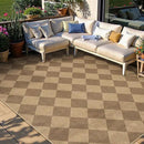 Lahome Checkered Easy Jute 6x9 Rug, Large Rugs for Living Room Dining Room Farmhouse Indoor Outdoor Carpet, Checkerboard Washable Geometric Rug Non Slip Black Carpet for Office Backyard Patio by CozyNest Decor