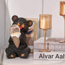 The Roo - Black Bear Solar Light Figurine - Outdoor Waterproof Garden Statue - Animal Garden Decor Light - Solar Lantern for Outside - Housewarming Gifts - Patio, Yard, and Lawn by GreenHaven Gardens