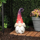 Alpine Corporation - 18” Tall Outdoor Garden Gnome Yard Decoration - Hear No Evil Gnome Statue – Lawn Statuary with Ombre Hat - Durable, Weatherproof Décor for Patio & Deck by GreenHaven Gardens
