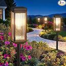 Solar Pathway Lights Outdoor, 2 Pack Upgraded Solar Lights Outdoor Waterproof, Bright Up to 15 Hrs Auto On/Off Garden Light for Yard Patio Lawn Path Walkway Driveway Outside Decor by CozyNest Decor