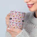 Personalized Mug for Kids - Butterflies - Custom Name/Text, Ceramic Hot Chocolate/Cocoa/Coffee Cup for Girls, Birthday/Christmas/Holiday Gift - 11 oz, Red Handle by TinyTreasures Baby Boutique