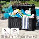 Greesum 100 Gallon Resin Deck Box Large Outdoor Storage Boxes with Cushions for Garden Tools, Patio Furniture Pillows, Pool Supplies, Black by GreenHaven Gardens