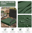 Patio Chair Cushions 17 X 16 X 3 Inch Waterproof Outdoor Seat Cushions for Patio Furniture, Outdoor Sofa Couch Pads with Ties & Handle, Set of 2, Green by GreenHaven Gardens