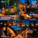 GIGALUMI Solar Lights Outdoor Waterproof,12 Pack Solar Hanging Lights with Flickering Flame,Outdoor Solar Lights for Yard,Patio,Tree,Camping,Christmas Decoration,New Upgraded Larger Lanterns by GreenHaven Gardens