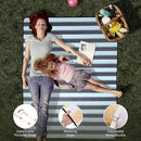 HX&OD Extra Large Picnic Outdoor Blanket, 80”x60” Waterproof Picnic Mat Foldable Camping Blanket Portable with Carry Strap for Beach Mat Outdoor Camping Party(Grey&Green) by TinyTreasures Baby Boutique