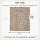 Carriediosa Chunky Knit Throw Blanket 50" X 60", 100% Hand Made Large Chenille Loop Yarn Soft Fluffy Throws for Couch Sofa Bed, Big Crochet Cozy Heavy Thick Cable Woven Blankets, Taupe by CozyNest Decor