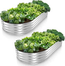 Galvanized Raised Garden Beds Outdoor // 6×3×1 ft (2-Pack) Planter Raised Beds for Gardening, Vegetables, Flowers // Large Metal Garden Box // Patented Tool-Free Design (Silver) by GreenHaven Gardens