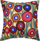 Yellow Floral Poppy Pillow Cover - Red Floral Outdoor Pillowcase - Suzani Accent Pillow - Flower Accent Cushions - Hand Embroidered Wool - Size 18x18 by CozyNest Decor