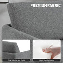 Oversized Accent Chair for Living Room Chairs Reading Arm Chair Comfy Modern Single Sofa Side Chairs with Metal Legs & Soft Cushion for Bedroom, Balcony,Waiting Room(Chenille, Dark Grey) by CozyNest Decor