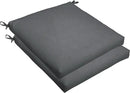Sorra Home Sunbrella Bristol Square Chair Cushion (Set of 2) - Fade & Water Resistant, Outdoor & Indoor Patio Seat Cushion with Plush Foam - Canvas Charcoal (19" x 19" x 2.5") by GreenHaven Gardens