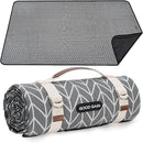 Picnic Blankets Outdoor Extra Large - Waterproof Picnic Blanket with Carry Strap | Machine Washable Picnic Mat with Sandproof Backing for Park , Grass, Camping, Hiking, Concerts (Graphite Grey) by TinyTreasures Baby Boutique