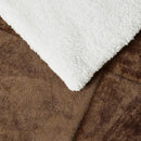 Amazon Basics Reversible Sherpa Comforter Set with Pillow Sham, Brown, Twin/Twin XL by CozyNest Decor