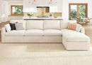 HONBAY Modular Sectional Sofa with Storage Seats, L Shaped Sectional Couch with Storage, Chenille Sectional Couches for Living Room, Beige by CozyNest Decor