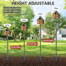 Bird Feeder Pole Kit, 79 Inch Bird House Pole for Outdoors Heavy Duty,5 Base Prongs Adjustable Birds Feeder Stand for House by GreenHaven Gardens