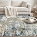 Area Rugs 8x10 Living Room Rugs: Modern Abstract Washable Rug with Non-Slip Backing, Stain Resistant Indoor Floor Large Carpet for Bedroom Dining Room Table Nursery Hallway Home Office Brown/Gray by TinyTreasures Baby Boutique