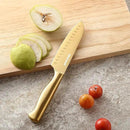 McCook® Knife Sets, Golden Titanium Stainless Steel Kitchen Knife Block Sets with Built-in Sharpener by CozyNest Decor