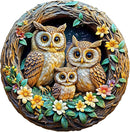 Wooden Puzzles for Adults - 3D Vision Effects Owl Family Wooden Jigsaw Puzzle - Unique Animal Shaped Wood Puzzles Adult - Creative Birthday Gift Family Game (300pcs) by TinyTreasures Baby Boutique