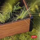 Keter 48" X 48" inches Wood Look Raised Garden Bed, Durable Outdoor Herb Garden Planter for Vegetables, Flowers, and Succulents, Brown by GreenHaven Gardens