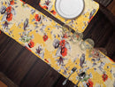 DaDalogy Bedding Sunshine Yellow Floral Vintage Hummingbirds Garden Table Runner (925) by DaDalogy Bedding Collection