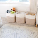 NaturalCozy 13x15x13 Kallax Storage Cubes Bins, 3 Pack | Cotton Rope Cube Storage Bin Woven Baskets for Organizing | Kallax Insert Storage Baskets for Shelves Organizer, Kids Toy, Closet Baby Nursery by TinyTreasures Baby Boutique