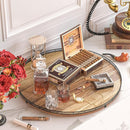 Acacia Wood 24" Lazy Susan Turntable Organizer for Table Top, Farmhouse Extra Large Round Lazy Susan for Serving Kitchen Countertop Cabinet for Charcuterie Centerpiece, Bathroom Vanity Tray Decor by CozyNest Decor