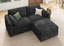 HONBAY Modular Sectional Couch with Storage Ottoman, Sectional Sofa with Storage Seats, L Shaped Sectional Couches for Living Room, Grey by CozyNest Decor
