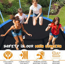 Trampoline with Enclosure - 12FT & 14FT Recreational Trampolines, Ladder, AntiRust Coating, ASTM Approved by TinyTreasures Baby Boutique