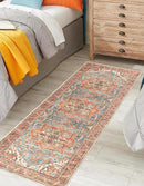 Keen Home Design 2x10 Rug - Machine Washable Runner with Non-Slip Backing, Ideal for Hallway, Entryway, Kitchen, Laundry Room - Vintage, Easy Clean, Durable, Low Pile Rug - (2'6" x 10') by CozyNest Decor