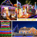 KNONEW Christmas Net Lights 360 LEDs 13ft x 9.8ft Outdoor Mesh Lights Connectable Waterproof 8 Modes & Timer Plug-in Net Fairy Lights for Bushes Garden Party Wedding Holiday,Multicolor by GreenHaven Gardens