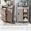 T4TREAM 5 Drawers Dresser for Bedroom w/Sliding Barn Door, Farmhouse Modern Tall Dresser 5 Chest of Drawers, Storage Organizer for Bedroom, Hallway, Living Room, Kids Room, Light Rustic Oak by TinyTreasures Baby Boutique