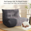 Bean Bag Chair, Lazy Floor Sofa Couch for Adults and Kids, Fireside Chair with Ergonomic Design, Memory Foam Lounge Chair for Living Room Bedroom, Office, Grey by CozyNest Decor
