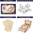Rowood Wooden Puzzles 3D Pinball Machine Mechanical Model Wooden 3D Puzzles for Adults DIY Pinball Game Wooden Puzzle-Model Building Kits Christmas Birthday Gifts for Adult and 14+ Teens by TinyTreasures Baby Boutique