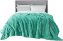 Bedsure GentleSoft Fluffy Aruba Blue King Size Blanket for Bed, Thick Soft Sherpa Faux Fur Fleece Bedding Fuzzy Plush Winter Warm Heavy Big Large King Blanket, Cozy Blue Gifts for Men Women, 108x90 by CozyNest Decor