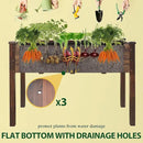 MUPATER 4' x 2' Raised Garden Bed, Raised Garden Bed with Four Legs & Elevated Planter Box and Drainage Holes for Herbs and Vegetables, Outdoor and Indoor, Rustic by GreenHaven Gardens