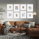 Camden Reed Arcadia 8 Piece Oversized Gallery Wall Frame, 16x20 and 16x16 Inch Matted Frames for Featuring 8x10 and 5x7 Inch Photographs or Art Prints, Gold Finish by CozyNest Decor