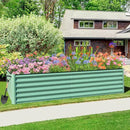 Domi Raised Garden Beds Outdoor, 6x3x1.5Ft Thickening Tall Metal Rectangular Deep Root Box Planter for Vegetables, Flowers, Herbs, and Succulents 1.5" Deep w/ 192 Gallon Capacity - Green by GreenHaven Gardens
