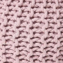 REDEARTH Round Pouf Ottoman - Hand Knitted Boho Poof Home Décor Pouffe Circular Footrest for Living Room - Bedroom - Lounge - 100% Cotton (19.5"x19.5"x14") - Pale Pink by CozyNest Decor