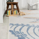 JONATHAN Y Machine-Washable Cream/Multi Runner Rug, 2x8, Kingdarr T-Rex Modern, Casual, Kids & Novelty for Living Room, Dining Room, Bedroom, Kitchen Easy-Cleaning, Non-Shedding (KDW103A-28) by CozyNest Decor