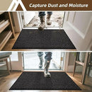 COSY HOMEER-Door-Mat 36"x60" Non Slip Absorbent Entryway Rugs Dirt Trapper Doormats Washable Entrance Mats Low Pile Welcome Floor Mat for Front Back Door and Entry Mats,Black by CozyNest Decor