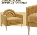 Accent Chair Reading Chair with Armrest, Small Comfy Chair for Small Spaces, Modern Linen Upholstered Armchair for Bedroom & Living Room, Single Sofa Chair with Wood Legs, Easy Assembly (Yellow) by CozyNest Decor
