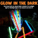 JOYIN 24 Pcs Halloween Glow Stick Hanging Wands in 8 Different Pattern Designs and 6 Colors for Kids Party Favors, Halloween Party Supplies, Glow in the Dark, Goodies Bags Fillers, Non Candy Treats by TinyTreasures Baby Boutique